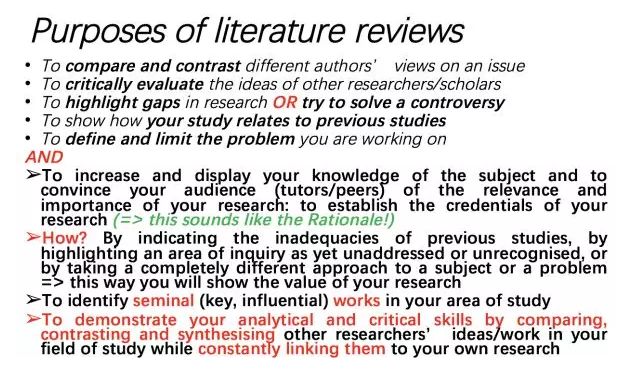 写Literature Review有什么目的？